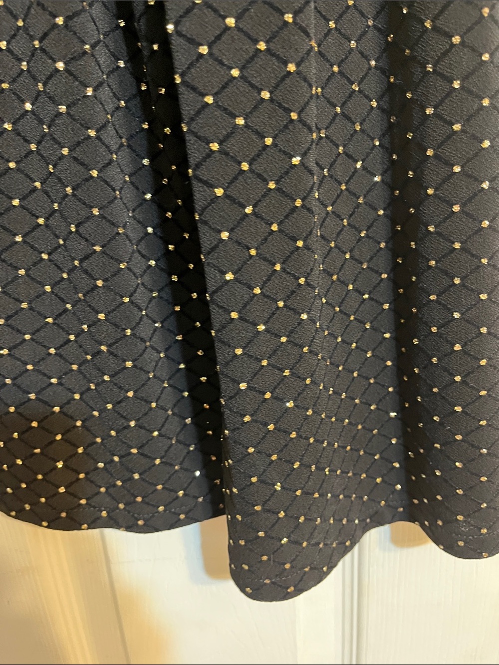 Michael Kors Black Long Sleeve Top with Metallic Dot Print - Picture 2 of 4